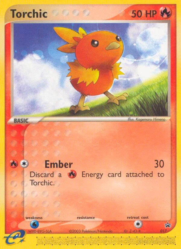 Torchic Pokemon card (017, Nintendo Black Star Promos)