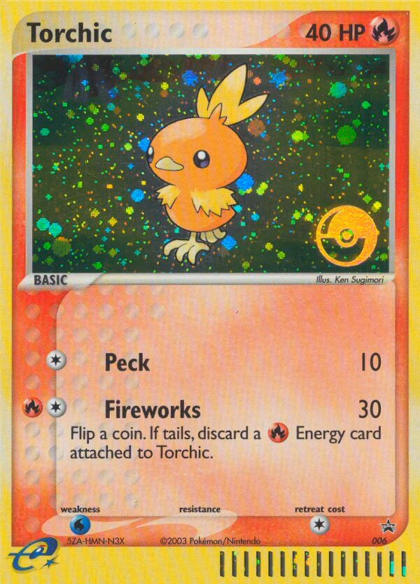 Torchic Pokemon card (006, Nintendo Black Star Promos)
