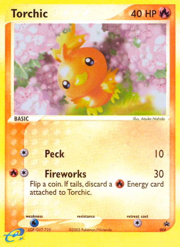 Torchic Pokemon card (008, Nintendo Black Star Promos)