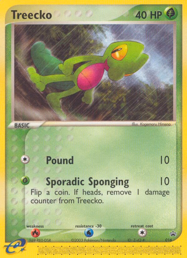 Treecko Pokemon card (016, Nintendo Black Star Promos)