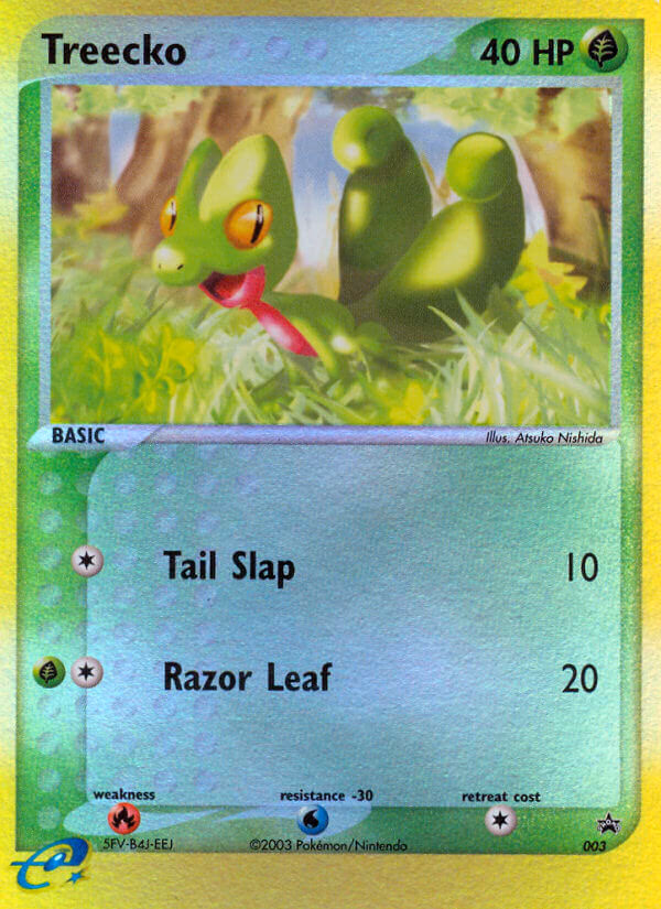 Treecko Pokemon card (003, Nintendo Black Star Promos)