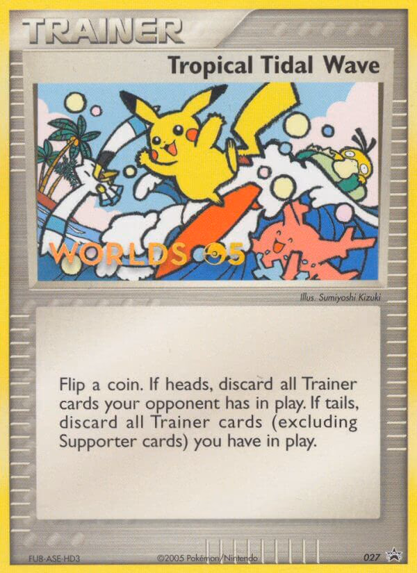 Tropical Tidal Wave Pokemon card (027, Nintendo Black Star Promos)
