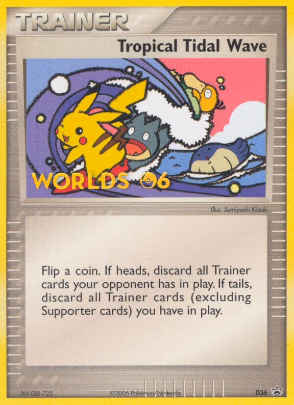 Tropical Tidal Wave Pokemon card (036, Nintendo Black Star Promos)