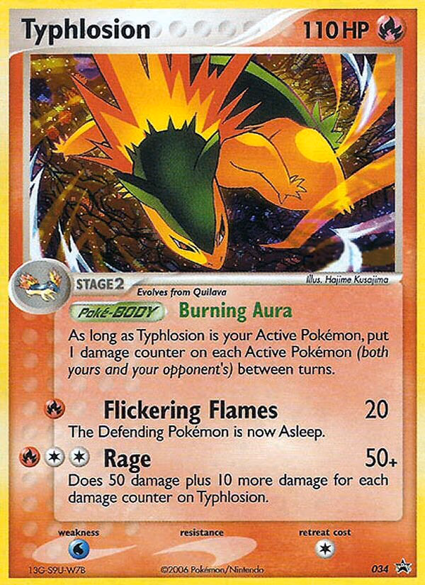 Typhlosion Pokemon card (034, Nintendo Black Star Promos)