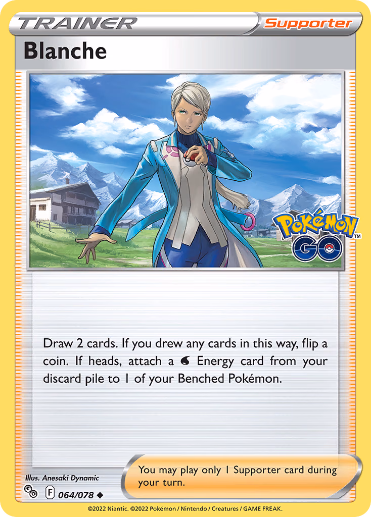 Blanche Pokemon card (064/078, Pokémon GO)