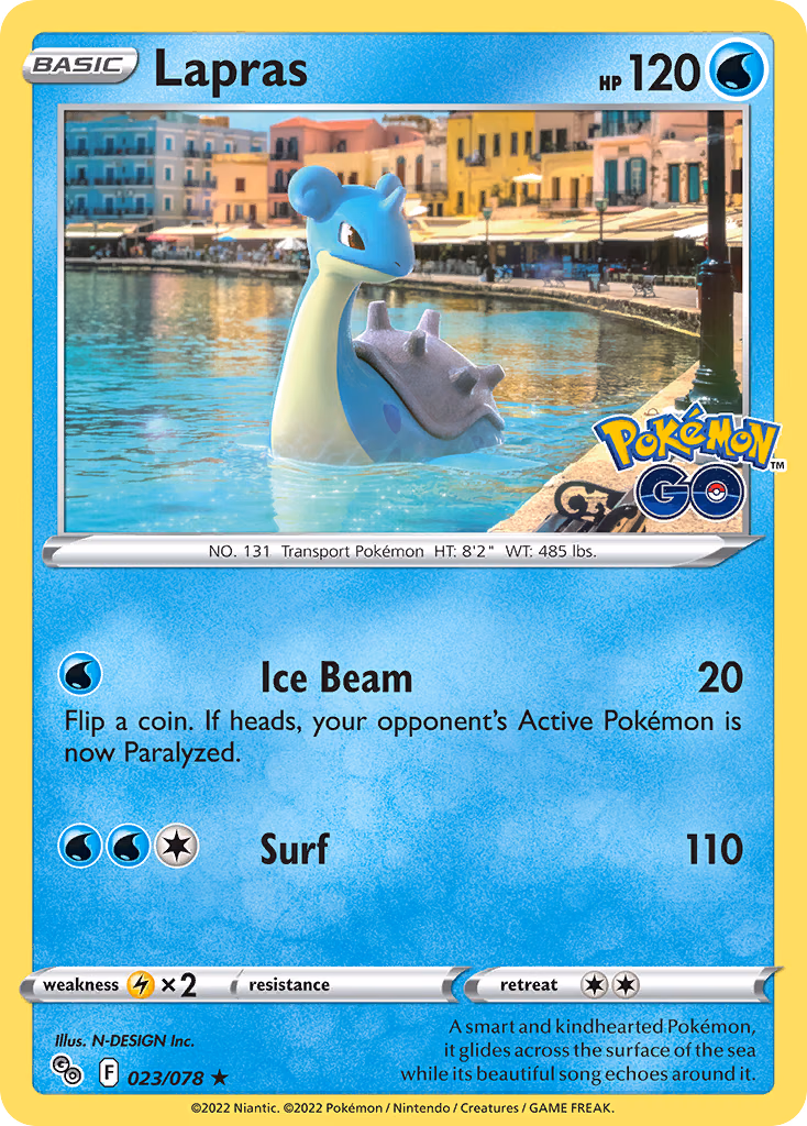Lapras Pokemon card (023/078, Pokémon GO)