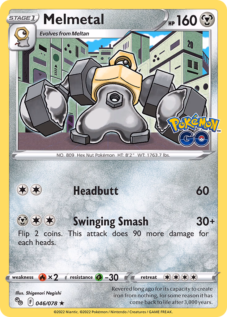 Melmetal Pokemon card (046/078, Pokémon GO)