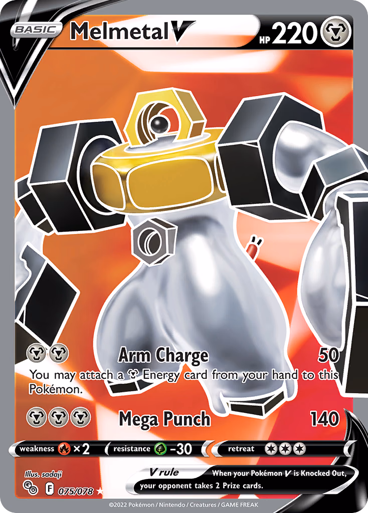 Melmetal V Pokemon card (075/078, Pokémon GO)