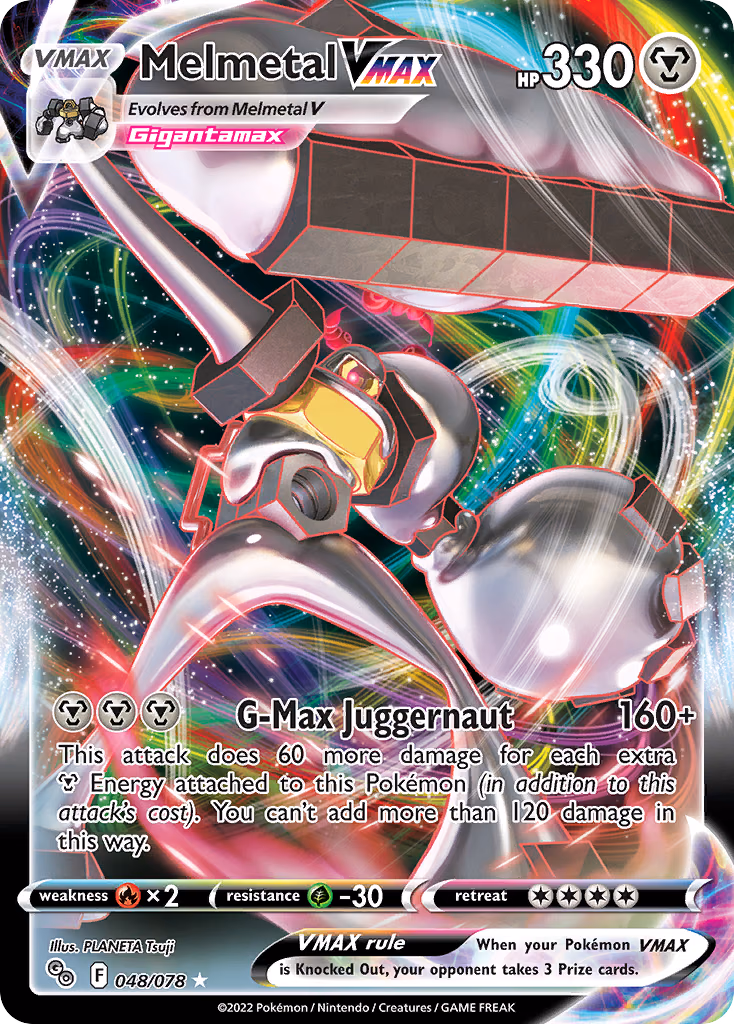 Melmetal VMAX Pokemon card (048/078, Pokémon GO)