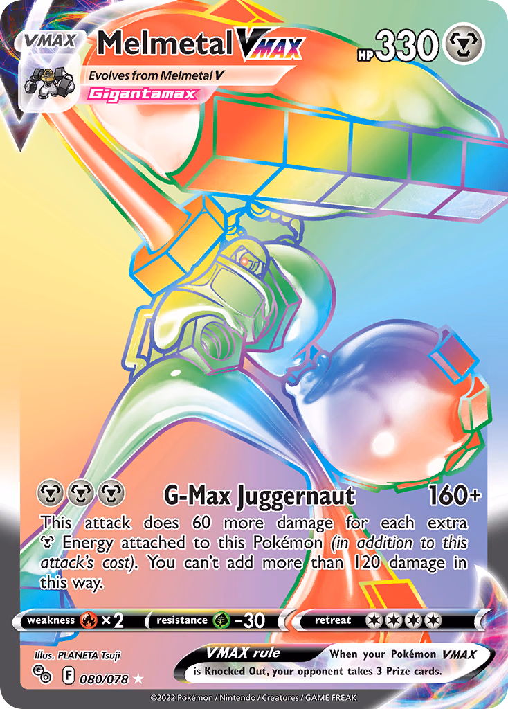 Melmetal VMAX Pokemon card (080/078, Pokémon GO)