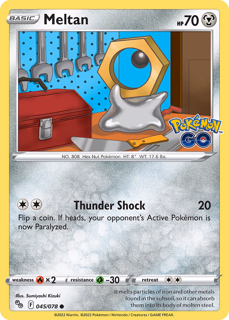 Meltan Pokemon card (045/078, Pokémon GO)