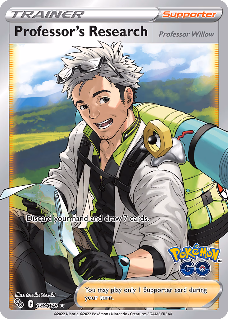 Professor's Research Pokemon card (078/078, Pokémon GO)