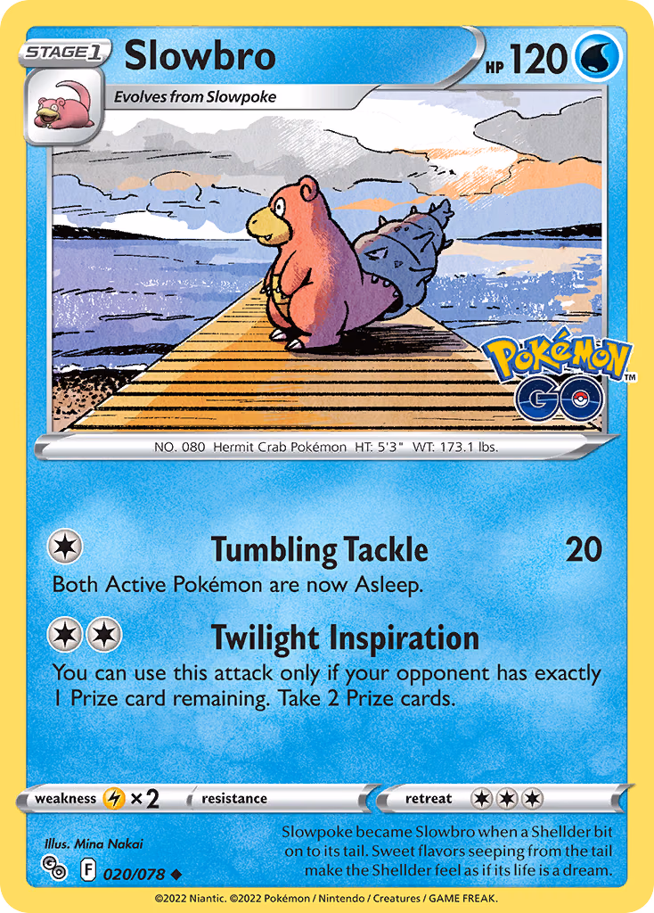 Slowbro Pokemon card (020/078, Pokémon GO)