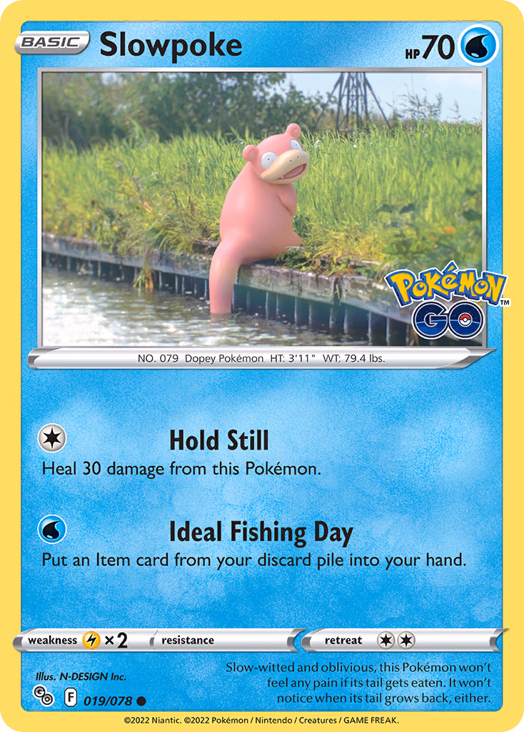 Slowpoke Pokemon card (019/078, Pokémon GO)
