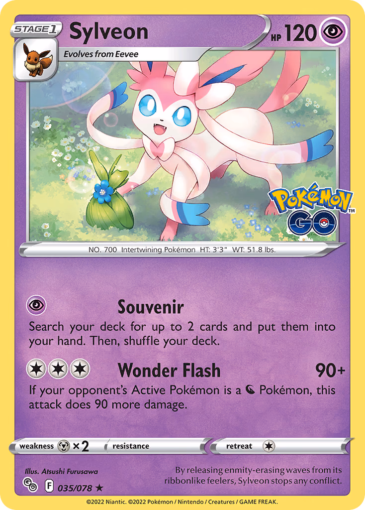 Sylveon Pokemon card (035/078, Pokémon GO)