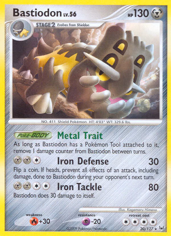 Bastiodon Pokemon card (20/127, Platinum)