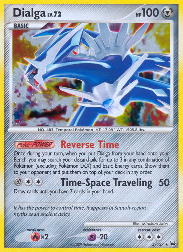 Dialga Pokemon card (5/127, Platinum)