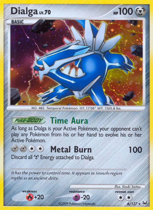Dialga Pokemon card (6/127, Platinum)