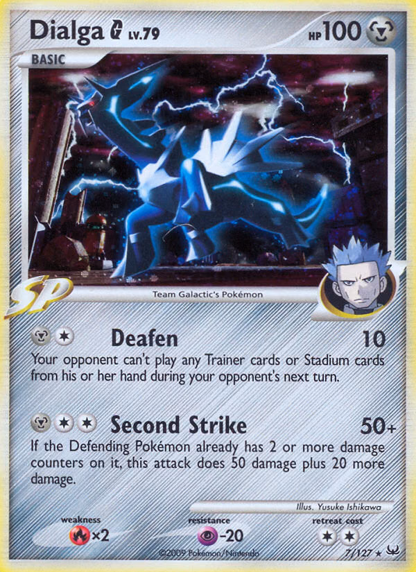 Dialga G Pokemon card (7/127, Platinum)