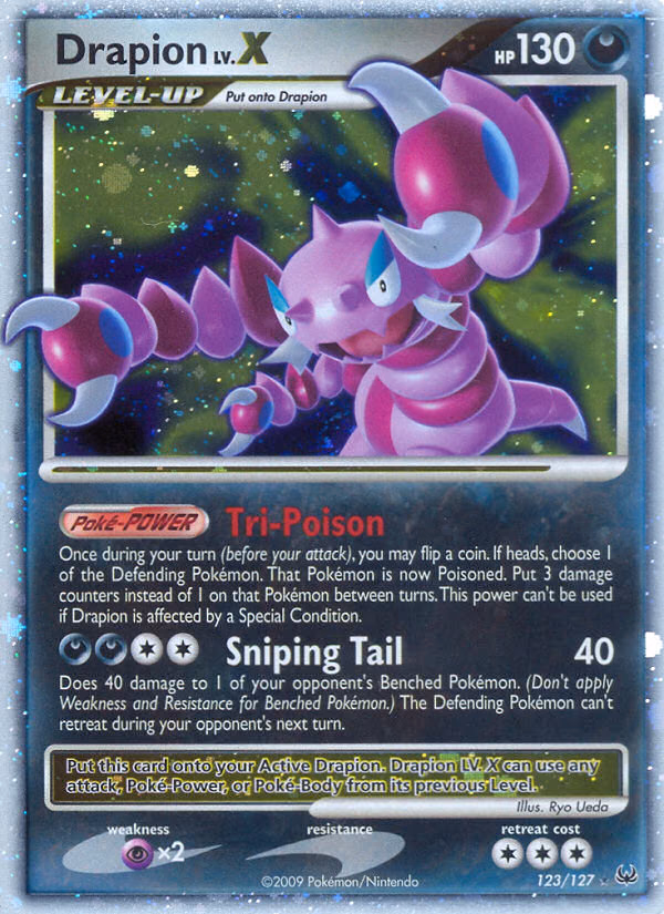 Drapion LV.X Pokemon card (123/127, Platinum)