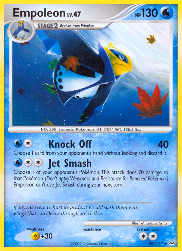 Empoleon Pokemon card (26/127, Platinum)