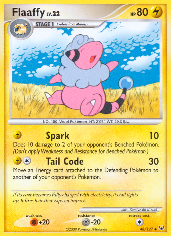 Flaaffy Pokemon card (48/127, Platinum)
