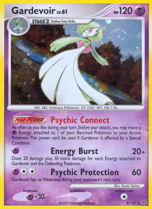 Gardevoir Pokemon card (8/127, Platinum)