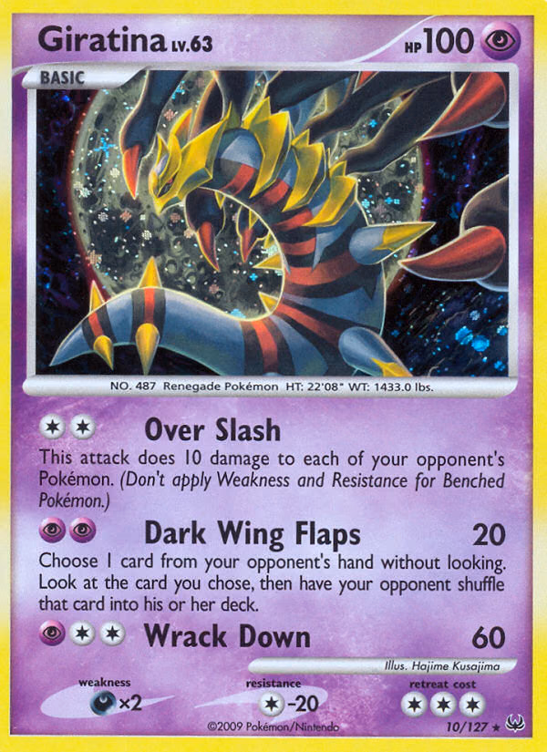 Giratina Pokemon card (10/127, Platinum)