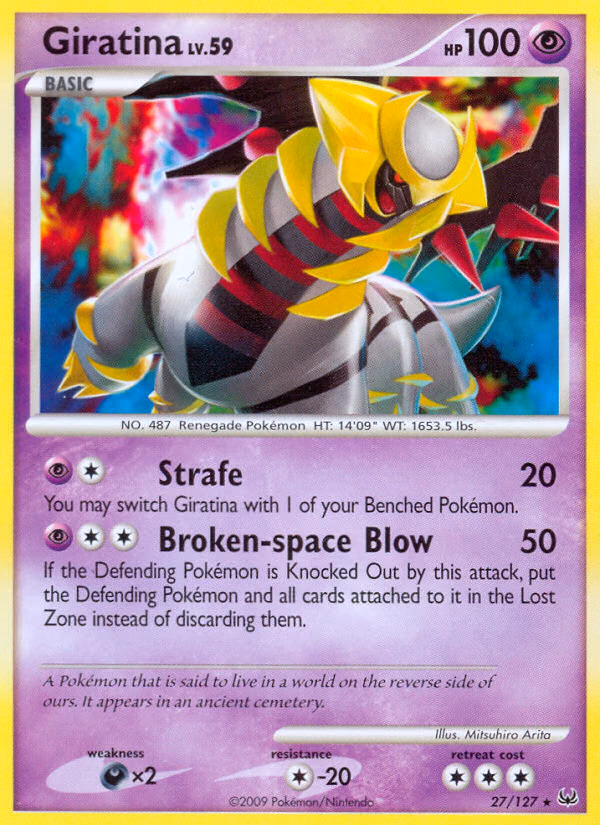 Giratina Pokemon card (27/127, Platinum)