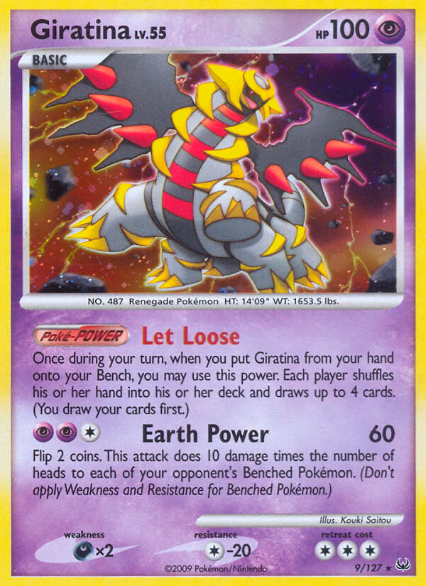 Giratina Pokemon card (9/127, Platinum)