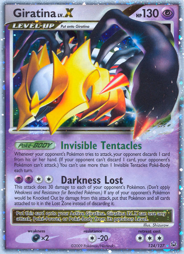 Giratina LV.X Pokemon card (124/127, Platinum)