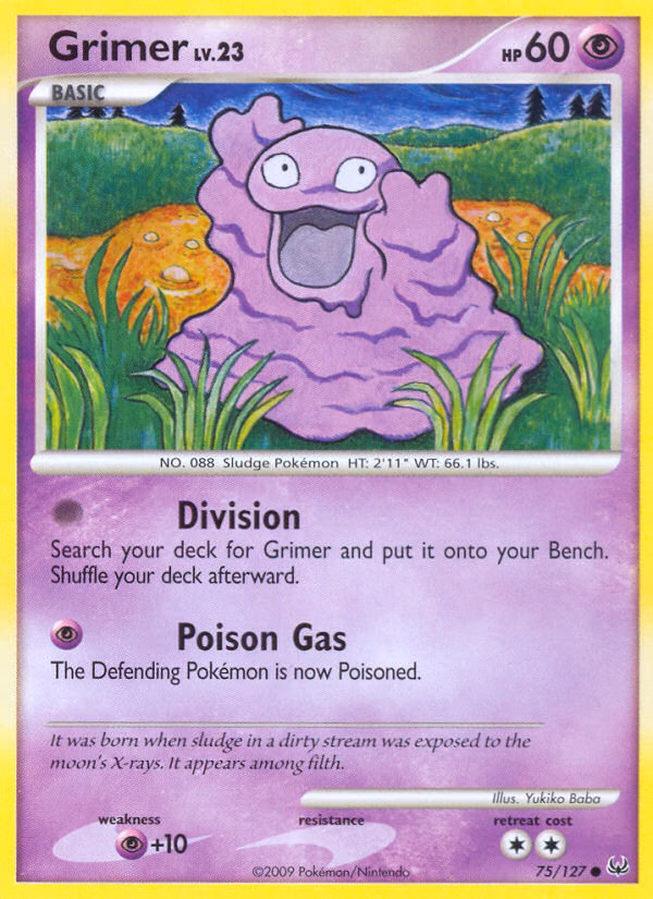 Grimer Pokemon card (75/127, Platinum)