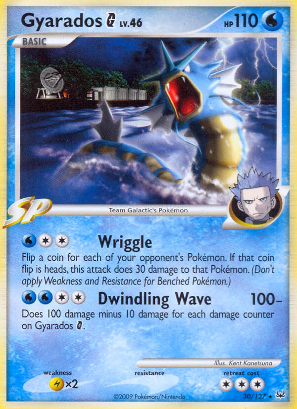 Gyarados G Pokemon card (30/127, Platinum)