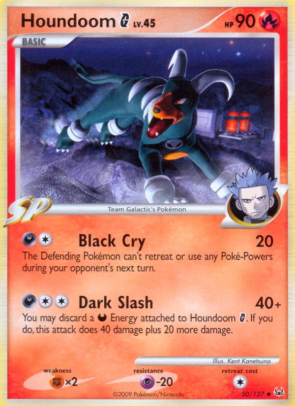Houndoom G Pokemon card (50/127, Platinum)