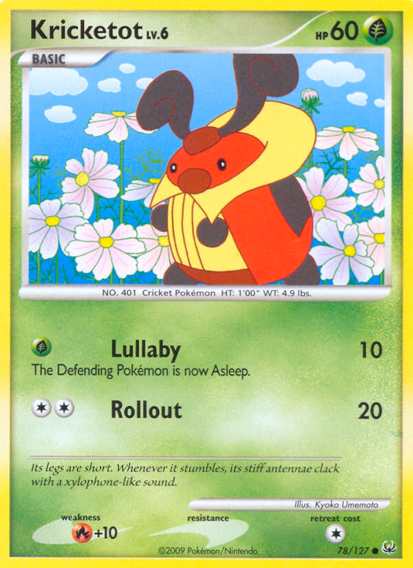 Kricketot Pokemon card (78/127, Platinum)
