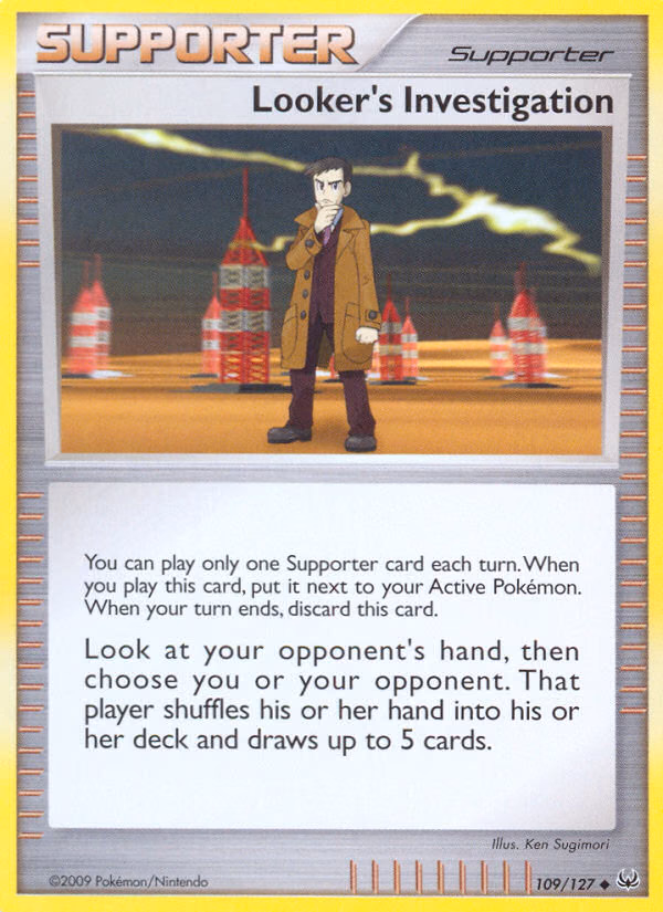 Looker's Investigation Pokemon card (109/127, Platinum)