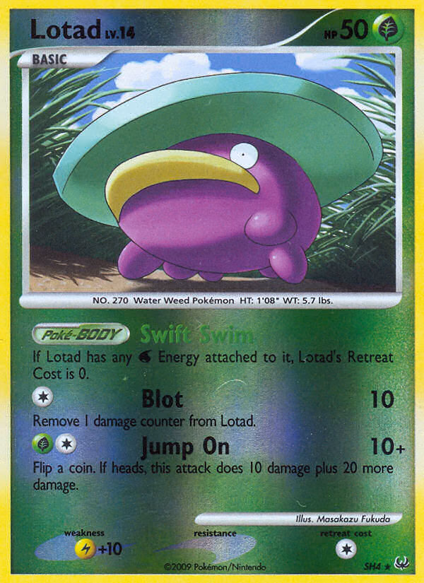 Lotad Pokemon card (SH4, Platinum)