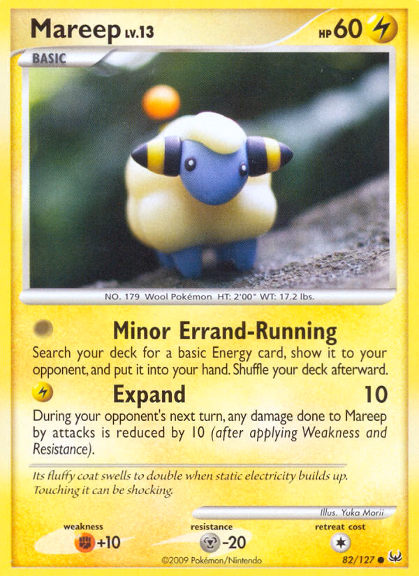 Mareep Pokemon card (82/127, Platinum)