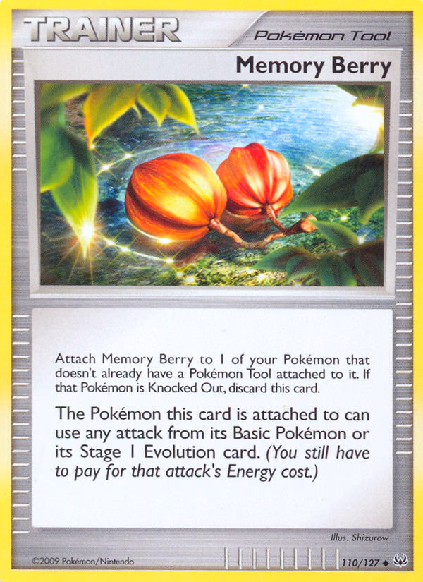 Memory Berry Pokemon card (110/127, Platinum)