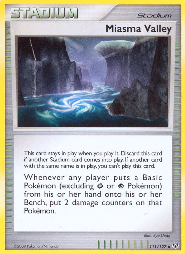 Miasma Valley Pokemon card (111/127, Platinum)