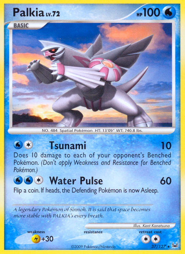 Palkia Pokemon card (37/127, Platinum)
