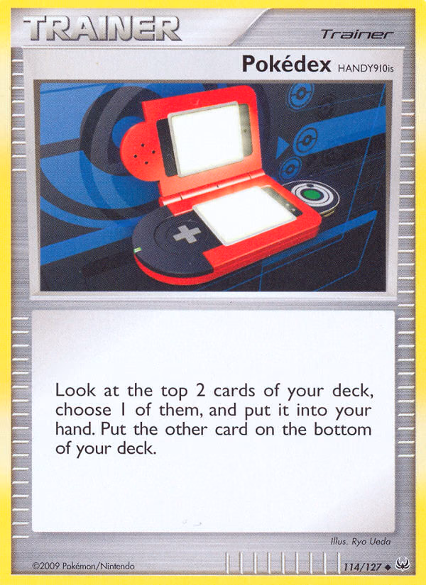Pokédex HANDY910is Pokemon card (114/127, Platinum)