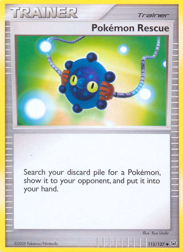 Pokémon Rescue Pokemon card (115/127, Platinum)