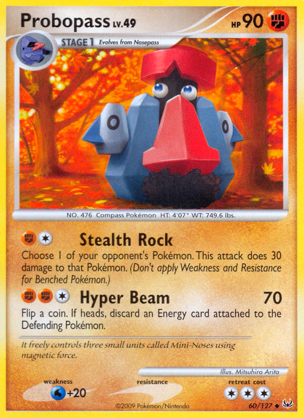 Probopass Pokemon card (60/127, Platinum)