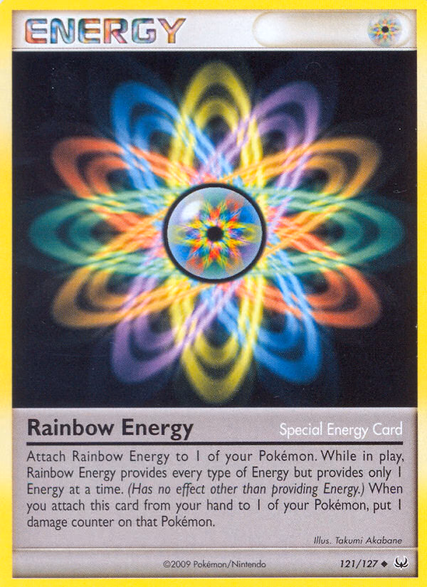 Rainbow Energy Pokemon card (121/127, Platinum)