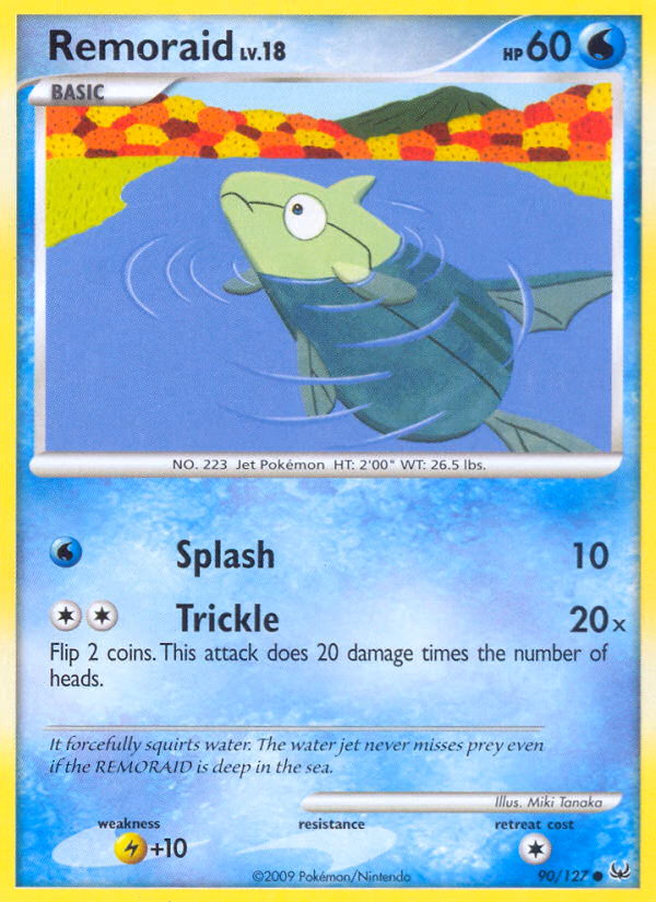 Remoraid Pokemon card (90/127, Platinum)