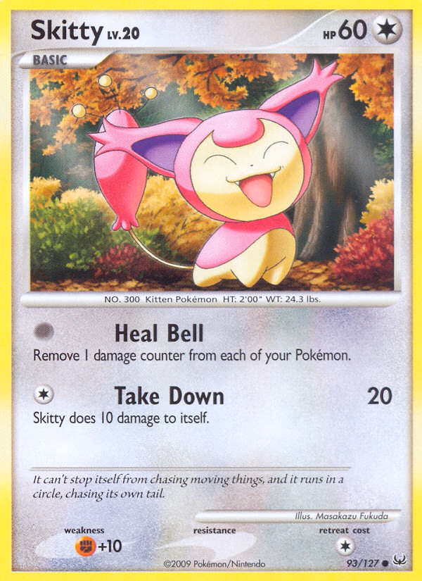 Skitty Pokemon card (93/127, Platinum)