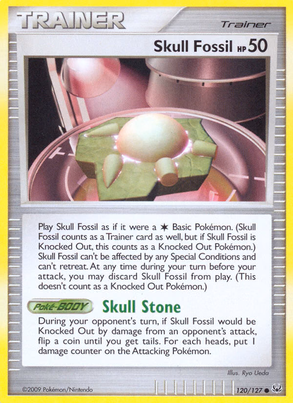 Skull Fossil Pokemon card (120/127, Platinum)