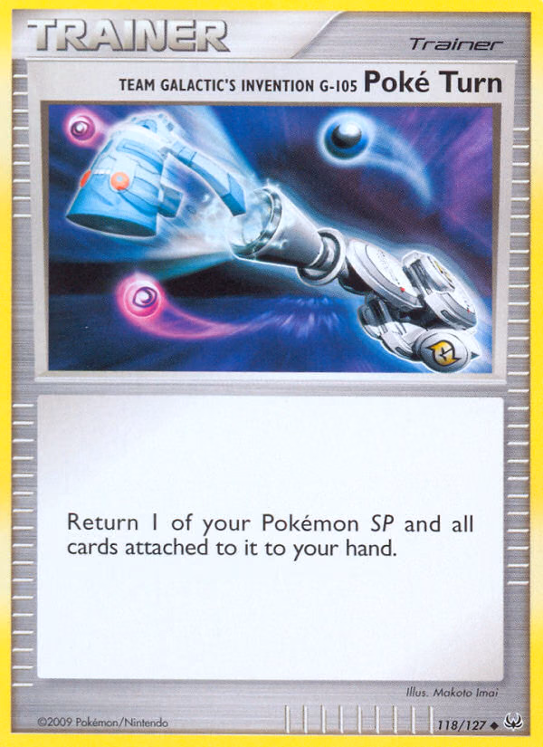 Team Galactic's Invention G-105 Poké Turn Pokemon card (118/127, Platinum)