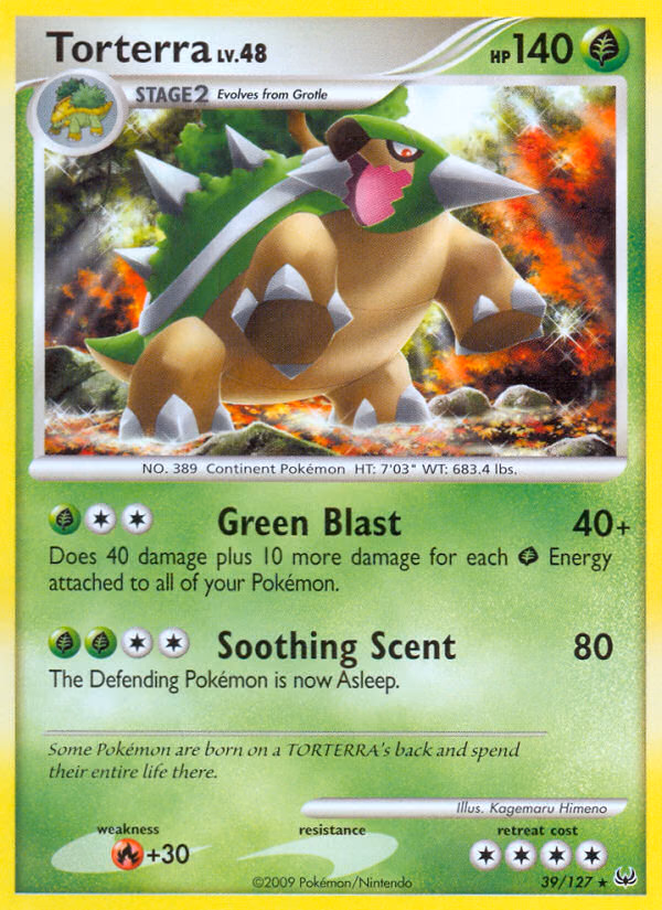 Torterra Pokemon card (39/127, Platinum)